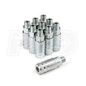 Primefit LC1414MS-B10-P (10-Pack) Lincoln Steel Coupler 1/4" x 1/4" Male NPT