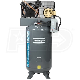 View Atlas Copco CR5-OTS Professional 5-HP 80-Gallon Two-Stage Air Compressor (230V 1-Phase)
