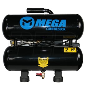 MEGA 2-HP 4-Gallon Twin Stack Air Compressor (4.2 CFM @ 90 PSI)