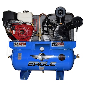 View Eagle 13-HP 30-Gallon Two-Stage Truck Mount Air Compressor w/ Electric Start Honda Engine