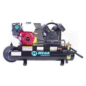 MEGA 5.5-HP 10-Gallon Gas Wheelbarrow Air Compressor w/ Honda Engine