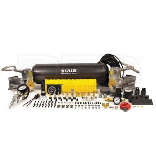 Viair 20013 Dual 380c 12 Volt 2 5 Gallon 200 Psi Onboard Air Compressor System 100 Duty Cycle 100 Psi Up To 30 Tires