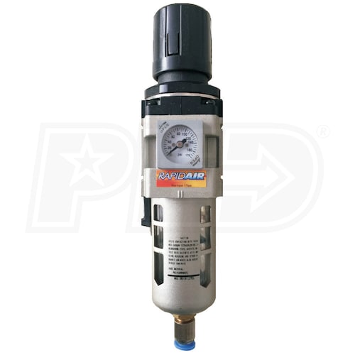 RapidAir K93216 1/2-Inch Filter Regulator w/ Gauge Combo 150 CFM