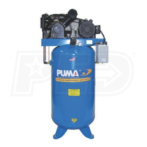 Puma TN5080VM3460 5HP 80Gallon TwoStage Air Compressor 460V 3Phase