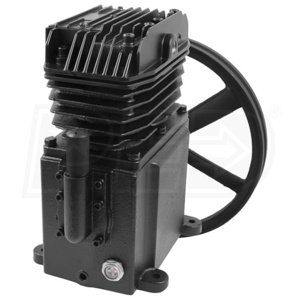 Air Compressor Pump Single Stage Twin-V Replacement 1-Piece Cast Iron Crank Case 