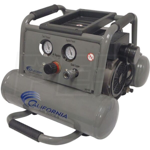 California Air Tools 2010 1HP 2Gallon Ultra Quiet Twin Stack Air