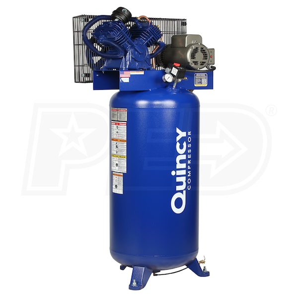 Quincy 2V41C60VC QT-54 Pro 5-HP 60-Gallon Two-Stage Air Compressor 230V  1-Phase  Quincy Air Compressor Wiring Diagram    Air Compressors Direct