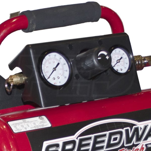 52024 Includes 25' Air Hose with Reel Speedway 2 Gallon Twin Air Compressor 