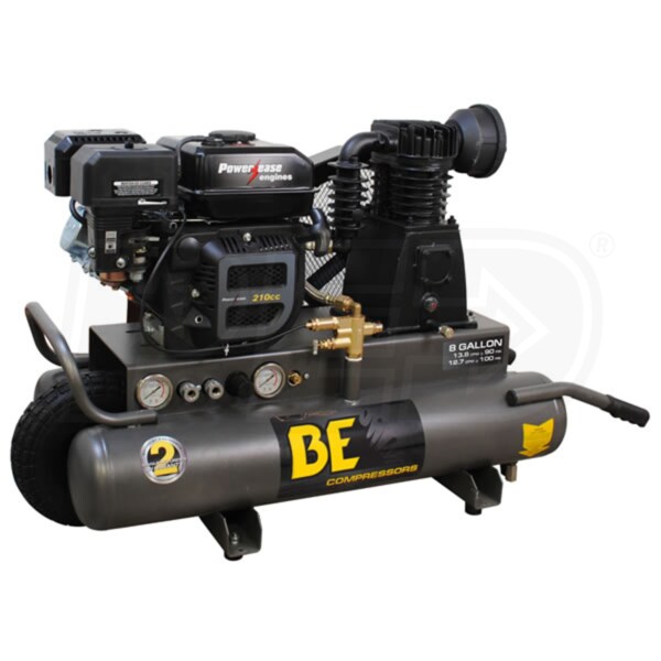 BE AC708RB 7HP 8Gallon Gas Wheelbarrow Air Compressor