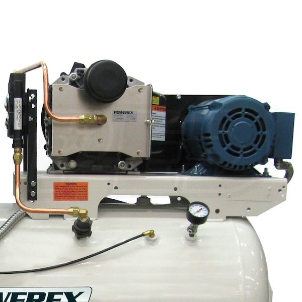 Powerex STD 10-HP 80-Gallon Duplex High Pressure Oil-Less Open Scroll Air  Compressor (460V 3-Phase 145 PSI)