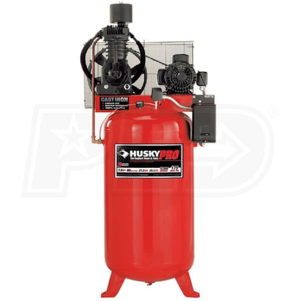 Husky Tf2912 75 Hp 80 Gallon Two Stage Air Compressor 230v 1 Phase
