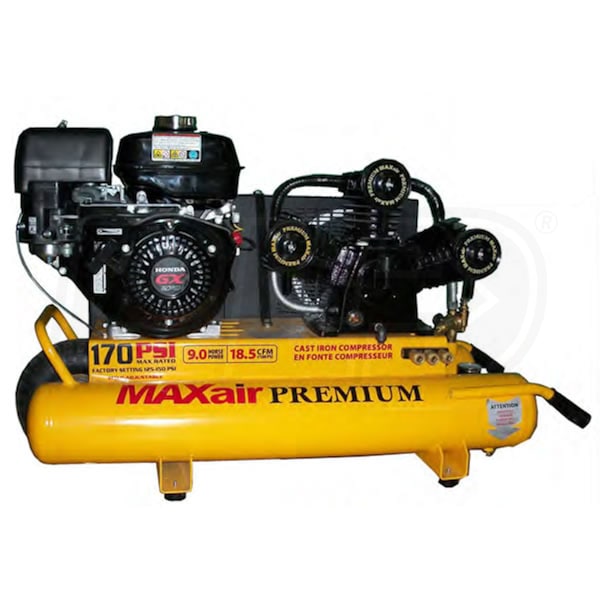 MAXair TT90GMAP 9HP 10Gallon Gas Wheelbarrow Air Compressor w/ Honda