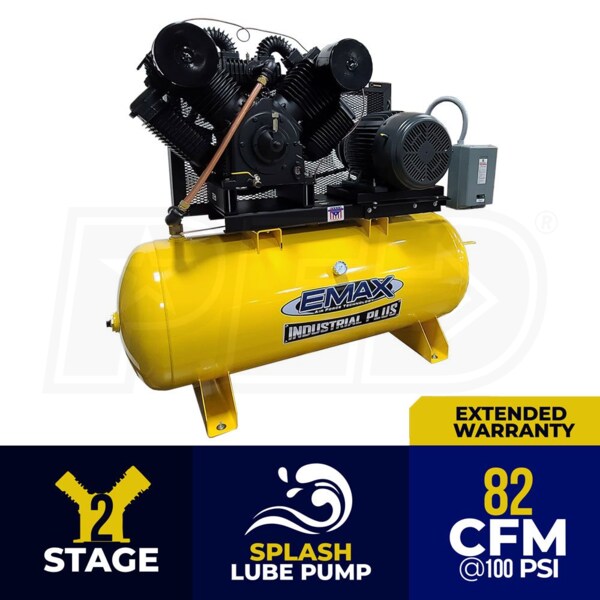 EMAX EP25H120V3208 Industrial Plus 25HP 120Gallon TwoStage Air