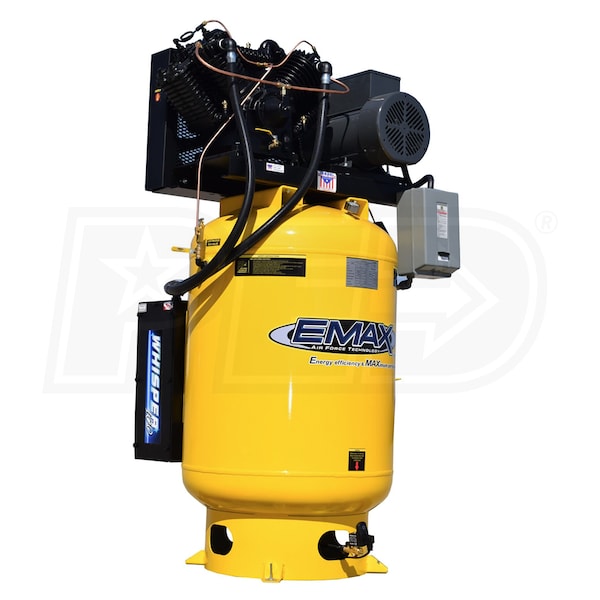 EMAX ESP10V120V1 Industrial Plus Silent 10-HP 120-Gallon Two-Stage Air  Compressor 208/230V 1-Phase