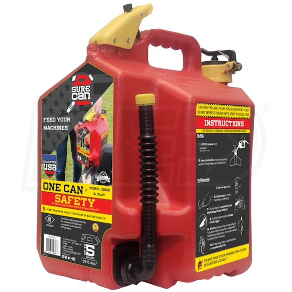 SureCan SUR5SFG2 5 Gallon Polyethylene Gas Can Type II w/ Flexible